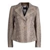 Emporio Armani Beige Snakeskin Textured Leather Blazer M For Women -Emporio Armani sale luxury women emporio armani used clothes p79363 001