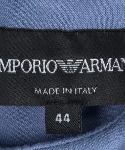 Emporio Armani Powder Blue Knit Short Sleeve Dress M For Women -Emporio Armani sale luxury women emporio armani used clothes p83369 005