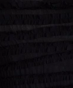 Emporio Armani Black Ruffle Detail Sleeveless Sheer Top S For Women -Emporio Armani sale luxury women emporio armani used clothes p87916 004