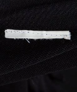 Emporio Armani Black Ruffle Detail Sleeveless Sheer Top S For Women -Emporio Armani sale luxury women emporio armani used clothes p87916 006