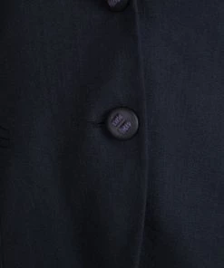 Emporio Armani Navy Blue Notched Collar Blazer S For Women -Emporio Armani sale luxury women emporio armani used clothes p91595 004