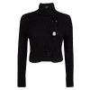 Emporio Armani Black Knit Cropped Cardigan M For Women -Emporio Armani sale luxury women emporio armani used clothes p93050 001