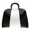 Emporio Armani Black/White Leather Tote For Women