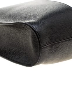 Emporio Armani Black/White Leather Tote For Women -Emporio Armani sale luxury women emporio armani used handbags p184639 009