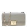 Emporio Armani Grey Leather Chain Crossbody Bag For Women