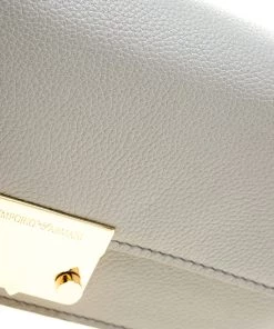 Emporio Armani Grey Leather Chain Crossbody Bag For Women -Emporio Armani sale luxury women emporio armani used handbags p193403 005