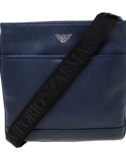 Emporio Armani Blue Leather Crossbody Bag For Women