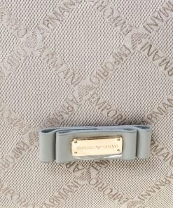Emporio Armani Grey Monogram Canvas And Leather Hobo For Women -Emporio Armani sale luxury women emporio armani used handbags p222719 010