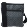 Emporio Armani Grey/Black Coated Canvas Messenger Bag For Women