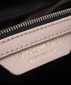 Emporio Armani Beige Monogram Coated Canvas Tote For Women -Emporio Armani sale luxury women emporio armani used handbags p265861 001