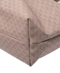 Emporio Armani Beige Monogram Coated Canvas Tote For Women -Emporio Armani sale luxury women emporio armani used handbags p265861 003