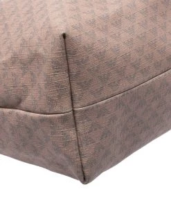 Emporio Armani Beige Monogram Coated Canvas Tote For Women -Emporio Armani sale luxury women emporio armani used handbags p265861 004