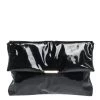 Emporio Armani Black Patent Leather Oversized Clutch For Women -Emporio Armani sale luxury women emporio armani used handbags p297362 009
