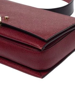 Emporio Armani Burgundy Leather Crossbody Bag For Women -Emporio Armani sale luxury women emporio armani used handbags p330196 006