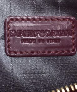 Emporio Armani Burgundy Patent Leather Wristlet Clutch For Women -Emporio Armani sale luxury women emporio armani used handbags p333955 012