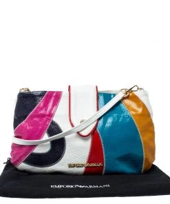 Emporio Armani Multicolor And Snakeskin Effect Leather Flap Crossbody Bag For Women -Emporio Armani sale luxury women emporio armani used handbags p358637 003