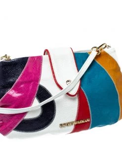 Emporio Armani Multicolor And Snakeskin Effect Leather Flap Crossbody Bag For Women -Emporio Armani sale luxury women emporio armani used handbags p358637 004