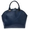 Emporio Armani Blue Leather Dome Satchel For Women -Emporio Armani sale luxury women emporio armani used handbags p367027 007
