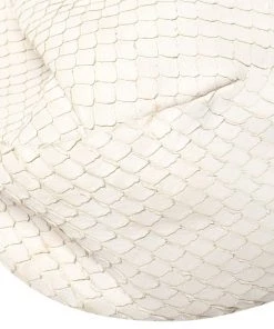 Emporio Armani Pear White Snakeskin Effect Leather Logo Flap Satchel For Women -Emporio Armani sale luxury women emporio armani used handbags p371127 002
