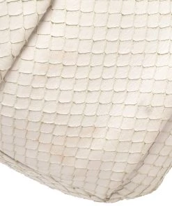 Emporio Armani Pear White Snakeskin Effect Leather Logo Flap Satchel For Women -Emporio Armani sale luxury women emporio armani used handbags p371127 006