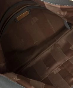 Emporio Armani Ash Blue Leather Zip Flap Convertible Shoulder Bag For Women -Emporio Armani sale luxury women emporio armani used handbags p401369 011