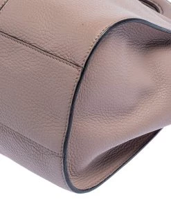 Emporio Armani Old Rose Grained Leather Zip Satchel For Women -Emporio Armani sale luxury women emporio armani used handbags p439733 008