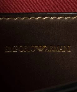 Emporio Armani Metallic Bronze Quilted Patent Leather Flap Chain Shoulder Bag For Women -Emporio Armani sale luxury women emporio armani used handbags p442214 002