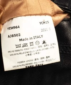 Emporio Armani Black Leather Pleated Crossbody Bag For Women -Emporio Armani sale luxury women emporio armani used handbags p444337 002