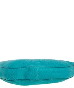 Emporio Armani Blue Python Embossed Leather Frame Clutch For Women -Emporio Armani sale luxury women emporio armani used handbags p459543 011