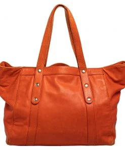Emporio Armani Orange Leather Tote For Women -Emporio Armani sale luxury women emporio armani used handbags p486960 003
