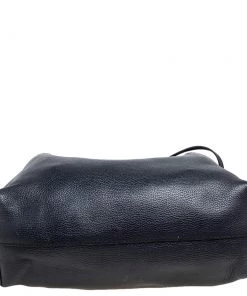 Emporio Armani Black Grained Leather Convertible Tote For Women -Emporio Armani sale luxury women emporio armani used handbags p526935 005