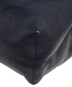 Emporio Armani Black Grained Leather Convertible Tote For Women -Emporio Armani sale luxury women emporio armani used handbags p526935 007