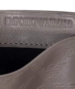 Emporio Armani Grey Leather Card Holder For Women -Emporio Armani sale luxury women emporio armani used handbags p533434 009