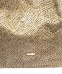 Emporio Armani Beige Glittery Snakeskin Embossed Leather Chain Detail Hobo For Women 18 Emporio Armani Beige Glittery Snakeskin Embossed Leather Chain Detail Hobo For Women -Emporio Armani sale luxury women emporio armani used handbags p549819 012