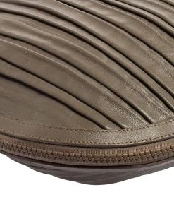 Emporio Armani Grey Leather Leather Zip Around Hobo For Women -Emporio Armani sale luxury women emporio armani used handbags p566012 008