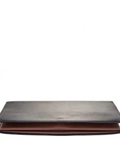 Emporio Armani Black Smooth Leather Clutch For Women -Emporio Armani sale luxury women emporio armani used handbags p586797 001