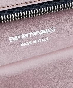 Emporio Armani Black Smooth Leather Clutch For Women -Emporio Armani sale luxury women emporio armani used handbags p586797 002