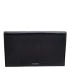 Emporio Armani Black Smooth Leather Clutch For Women