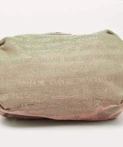 Emporio Armani Pearl White Iridescent Lurex Fabric And Leather Logo Boston Bag For Women -Emporio Armani sale luxury women emporio armani used handbags p642183 011