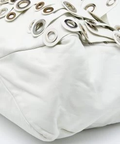 Emporio Armani White Leather Tote For Women -Emporio Armani sale luxury women emporio armani used handbags p653585 010