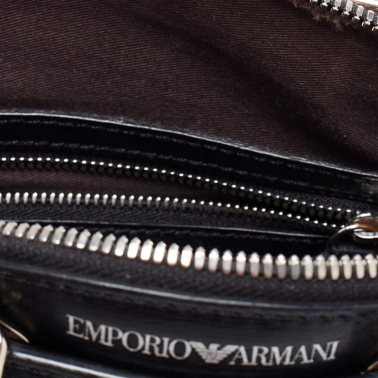 Emporio Armani Black Leather Logo Satchel For Women 11 Emporio Armani Black Leather Logo Satchel For Women - Image 9