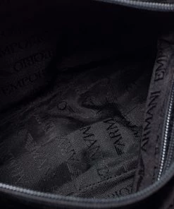 Emporio Armani Black Velvet Flap Shoulder Bag For Women -Emporio Armani sale luxury women emporio armani used handbags p676886 003
