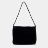 Emporio Armani Black Velvet Flap Shoulder Bag For Women -Emporio Armani sale luxury women emporio armani used handbags p676886 015