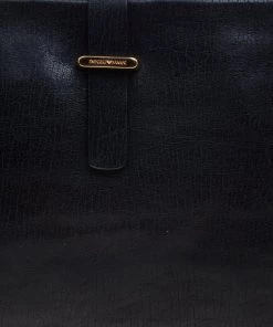 Emporio Armani Black Leather Clutch For Women -Emporio Armani sale luxury women emporio armani used handbags p98147 005