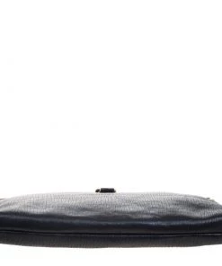 Emporio Armani Black Leather Clutch For Women -Emporio Armani sale luxury women emporio armani used handbags p98147 006