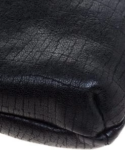 Emporio Armani Black Leather Clutch For Women -Emporio Armani sale luxury women emporio armani used handbags p98147 011