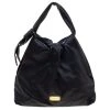 Emporio Armani Black Leather Bow Hobo For Women -Emporio Armani sale luxury women emporio armani used handbags p98446 0001