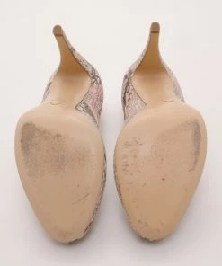 Emporio Armani Pink Python Pumps Size 38 For Women -Emporio Armani sale luxury women emporio armani used shoes p37072 005