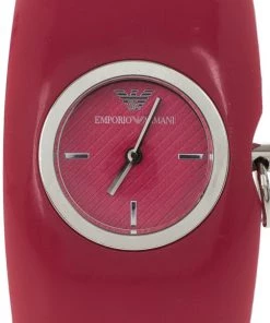 Emporio Armani Pink Resin AR0741 Women's Wristwatch 30MM For Women