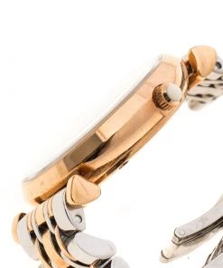 Emporio Armani White Crystal Two Tone Stainless Steel AR1926 Women's Wristwatch 32MM For Women -Emporio Armani sale luxury women emporio armani used watches p158208 0006